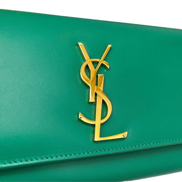 Saint Laurent Clutch Bag Leather Green - Picture 5 of 11